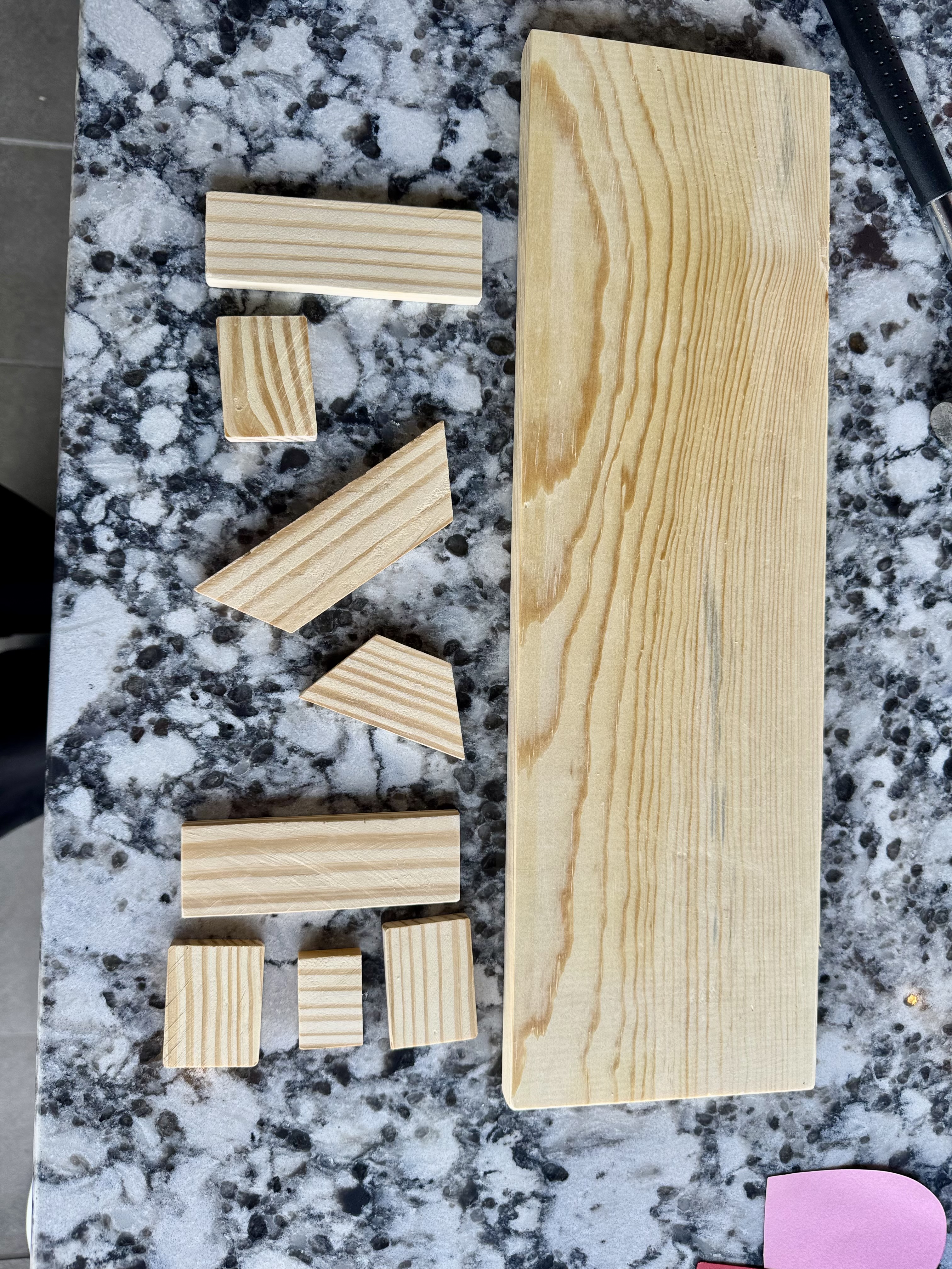 Match the LOVE letters to the wooden pieces